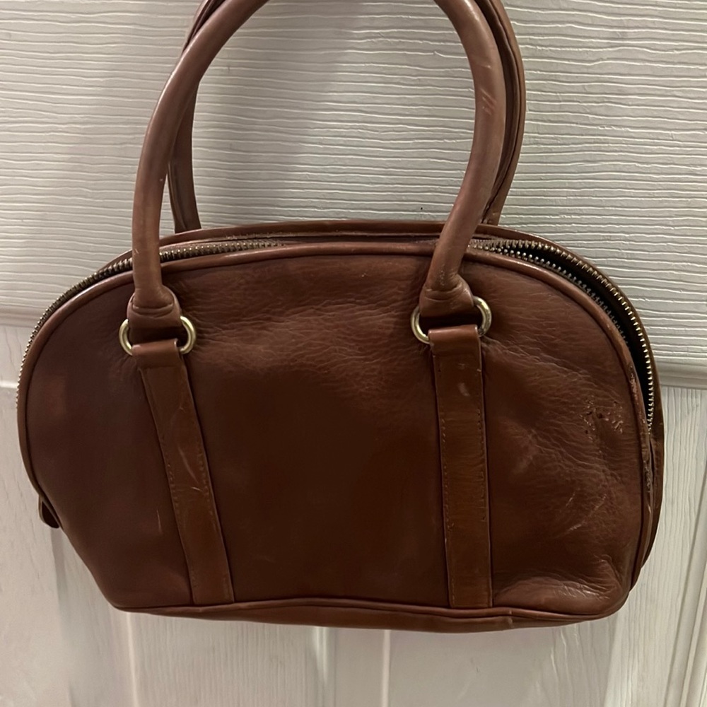 Brown clutch bag